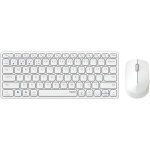 Rapoo - Teclado inalámbrico multimodo Recargable Blade 9600M (Paquete de Teclado+ ratón, Teclado Recargable AZERTY, ratón 3 Botones, Bluetooth+ WiFi, Ideal para PC, portátil, Mac), Color Blanco - Imagen 1