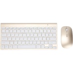 Ratón Ergonómico Portátil Combinado De Ultraslim para El Ordenador Portátil Teclado Inalámbrico Y Ratón Inalámbrico, Ratón Combinado del Teclado De 2,4g USB(Dorado) - Imagen 1