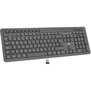 Rii RK106 Pack Teclado y Ratón inalámbrico,Combo Teclado y Raton Inalámbricos Español,Silencioso Teclado de tamaño Completo ergonónimo para PC/Laptop/Windows