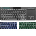 Rii RT518S Teclado Multimedia Inalámbrico y Bluetooth con retroiluminación de 2 Leds y Multi-Touch de Gran tamaño, Teclado Recargable para, PC, Portátil, Tablets, Smart TV, Windows, MacOS, Linux - Imagen 1