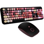 SADES - Juego de teclado y ratón inalámbricos, conectividad fiable de 2,4 GHz para PC, portátil, Smart TV y más (negro colorido) - Imagen 1