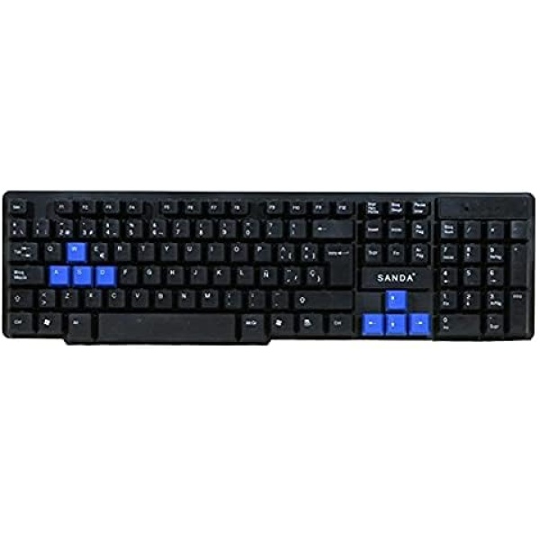 SANDA Teclado con Raton en espanol Letra N para Ordenador