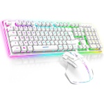SPIRIT OF GAMER x MK600 | Pack Teclado Ratón Inalámbrico Gamer Blanco Recargable RGB | Diseño QWERTZ Alemán Retroiluminado | Gaming Keyboard Semi Mecánico | Wireless Mouse 4800 DPI | PS4/PS5, PC, Xbox - Imagen 1