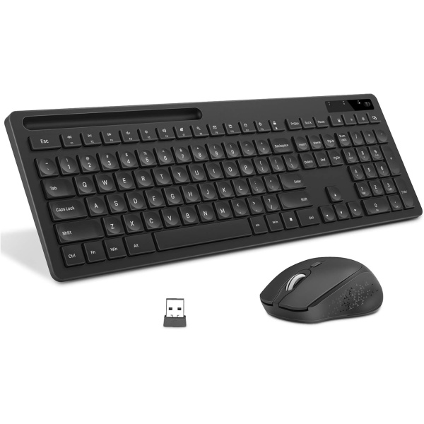 Seenda Teclado y raton inalambricos 24 GHz silencioso USB