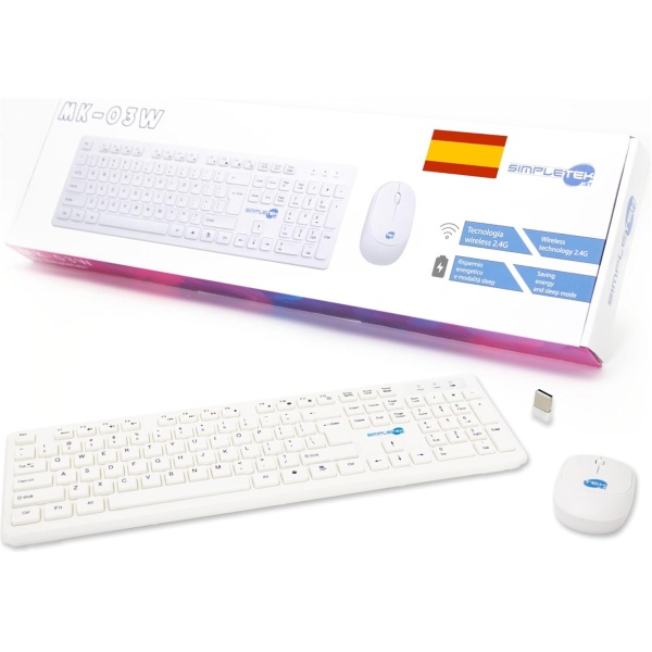 Simpletek Kit Raton Teclado Inalambrico 24G Layout ES