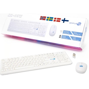 SIMPLETEK - Kit de ratón y teclado inalámbrico 2,4 G con disposición francesa francesa | Teclado francés AZERTY con teclado numérico ergonómico 3 teclas receptor USB
