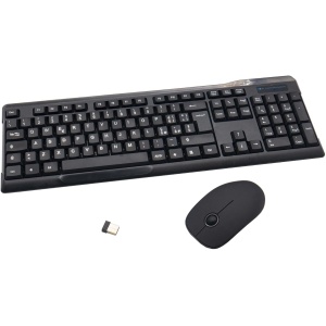 Simpletek Kit de ratón y teclado inalámbricos de oficina para PC | Negro Wireless Layout ITA