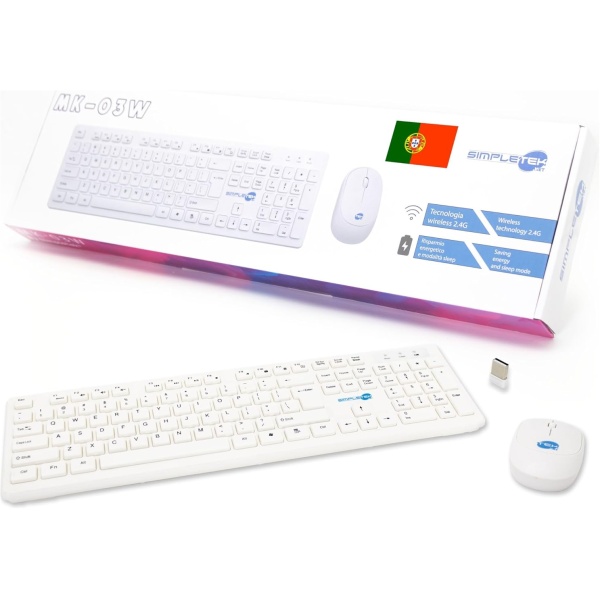 Simpletek Kit raton y teclado inalambrico 24G Layout PT