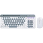Sujurio Teclado y RatóN InaláMbricos Bluetooth con Teclas Redondas, Aptos para Tabletas y PortáTiles, Color - Imagen 1