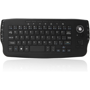 Sunydog E30 2,4 GHz teclado inalámbrico con trackball ratón rueda de desplazamiento mando a distancia para Android TV Box Smart TV PC Notebook Negro