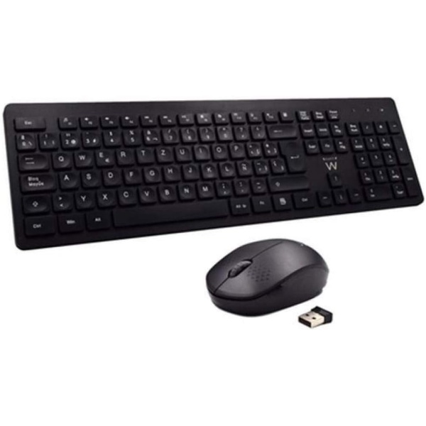 TECLADO INALAMBRICO RATON OPTICO EWENT EW3256 24GHZ NEGRO