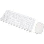 TOPINCN Combo de Ratón y Teclado de 78 Teclas, Combo de Ratón y Teclado Inalámbrico de 2,4G, Botones de Silencio Inalámbricos de 2,4G, Serigrafía UV, Moda Retro para Oficina (Blanco) - Imagen 1