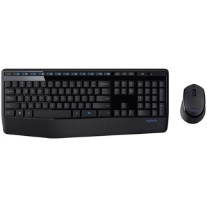 TZX Teclado inalámbrico/ratón, combinación para portátil, Teclado de tamaño Completo y el ratón silenciosa (Negro)