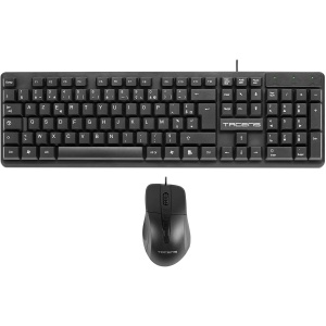 Tacens Anima ACP0FR, Combo Profesional Teclado de Membrana con Pulsación Optimizada y Ratón 1200DPI, Idioma Francés