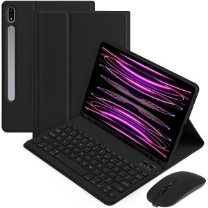 Teclado Bluetooth inalámbrico con ratón para Samsung Galaxy Tab S9 11" 2023 (Modelo: SM-X710 / SM-X716B / SM-X718U) Funda Protectora para Tablet Teclado Bluetooth (Negro)