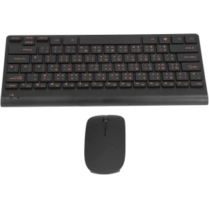 Teclado Chino en Inglés, Combo de Mouse de Teclado Inalámbrico 2.4G, Grabado Láser de 78 Teclas Silencio Teclado Tradicional Y Mouse Teclado Ratón Inalámbrico Multidispositivo para Tableta Windows PC