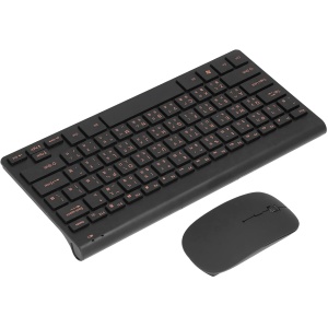 Teclado Chino en Inglés, Material ABS 2.4G Teclado Inalámbrico Ratón Combo Botón de Silencio Conexión Inalámbrica 2.4G Resistente Al Desgaste para Juegos para Computadora