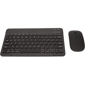 Teclado Inalámbrico Ratón Combo, Teclado y Ratón Bluetooth Recargable para PC, Ordenador Portátil, Ratón de Modo Dual, Inalámbrico de 2,4 GHz