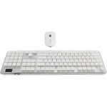 Teclado Inalámbrico para Juegos, Teclado y Ratón Inalámbricos 2,4 GHz Tipo C Recargable con Receptor para Ordenador Portátil (White) - Imagen 1