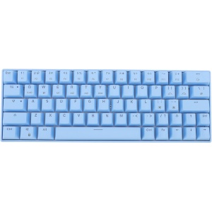 Teclado Mecánico Inalámbrico de 2,4 GHz, Combinación de Teclado Y Ratón Ergonómico de 3 Modos Y 64 Teclas para, Ordenador, PC, Portátil Y Escritorio (Interruptor Azul)