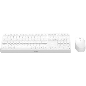 Teclado Philips USB Combo + Ratón Retail SPT6307W/34 inalámbrico blanco