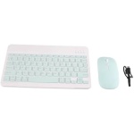 Teclado Y Ratón Inalámbricos, Juego de Teclado Bluetooth de 10 Pulgadas con Carga USB, Teclado Inalámbrico Ultrafino Y Silencioso con Ratón de 1600 dpi para PC, Portátil(Verde) - Imagen 1