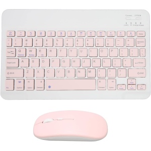 Teclado de computadora Ratón Teclado inalámbrico Ratón Tijera Pie Textura Función de tecla de Acceso Directo de Inicio Rosa