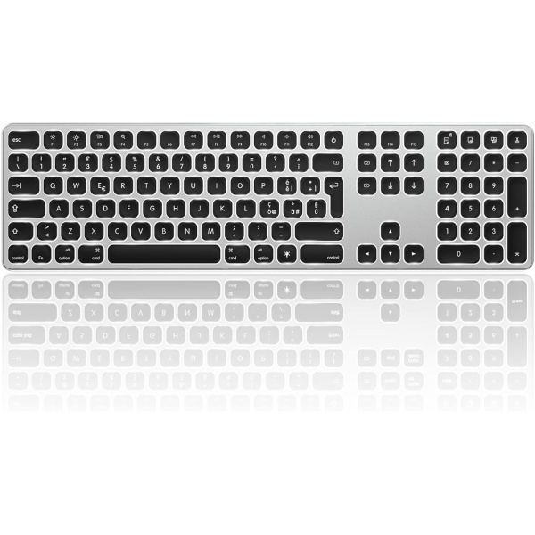 Teclado inalambrico para Mac receptor USB y tipo C retroiluminado