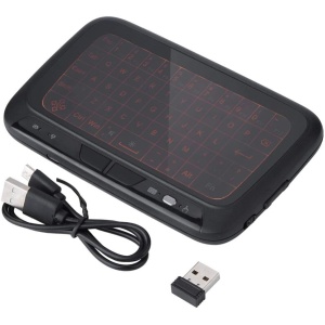 Teclado t¡§¡éctil de 2.4 GHz, inal¡§¡émbrico combinaci¡§?n de Rat¡§?n t¡§¡éctil de Pantalla Completa Combinado con retroiluminado, Teclado Remoto USB Delgado y Port¡§¡éTil para PC