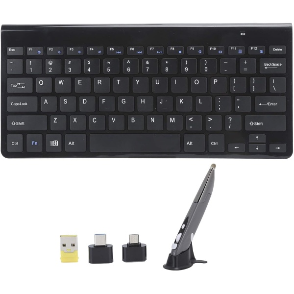 Teclado ultradelgado portatil inalambrico Bluetooth 24G con KM 909 Pocket Pen