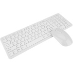 Teclado y mouse Combo inalámbrico, 108 teclas multifuncionales 2.4G Wireless Keyboard Combo de mouse Alta sensibilidad sin demora Combo de mouse de teclado para Windows 7/8/10/XP/Vosta(Blanco) - Imagen 1