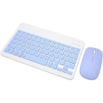 Teclados de Computadora Ratones, Juego de Ratón con Teclado Inalámbrico Diseño Ergonómico Estructura de Pie de Tijera de Metal ABS para Oficina (Blue) - Imagen 1