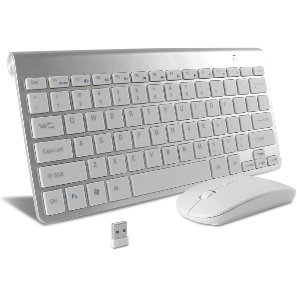 Thanice Combo de teclado y mouse inalambricos de 24 G