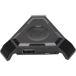 Topiky Convertidor de Teclado de Ratón, Conexión BT, Adaptador de Controlador de Juego Inalámbrico para Adaptador de Teclado Portátil de Ratón USB, Compatible con/para Teléfono iOS, Gris