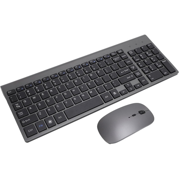 Trisar Combo de Teclado y Raton Inalambricos Adaptador USB Silencioso