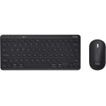 Trust Lyra Pack Teclado y Ratón Inalámbrico Bluetooth, QWERTY Español, 84% Plástico Reciclado, Combo Recargable Compacto para Windows, Mac, PC, Portátil, Tablet, iPad, Android, iOS, Negro - Imagen 1