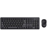 Trust ODY II - Pack de Teclado y ratón inalámbrico AZERTY Belga silencioso, Resistente a Salpicaduras, Teclas Planas flotantes, Receptor USB único, Set para PC portátil Windows Mac, Color Negro - Imagen 1