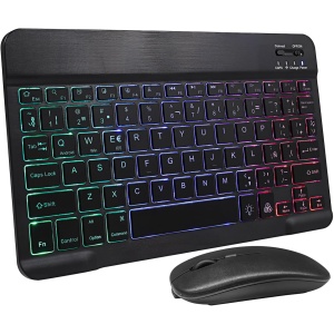 UKCOCO 1 Juego Juego De Teclado y Mouse Inalámbricos Teclado con Ratón Teclado De La Tableta Teclado y Ratón Inalámbricos Teclado Inalambrico Batería De Litio del Teclado (280 Mah) Black