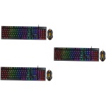 UKCOCO 3 Juegos De Teclado Y Ratón con Cable USB Teclado con Cable Y Ratón Teclado Y Teclado LED Teclados para Portátiles Profesionales con Cable Teclado Inalámbrico LED Parte - Imagen 1