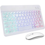 Uonlytech 1 Juego De Teclado Y Ratón Inalámbricos Ratón Inalámbrico Teclados Inalámbricos Teclado Inalámbrico para Tableta Teclado Portátil Ratón Y Teclado Batería De Teclado Blanca - Imagen 1