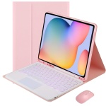 VLEAQC Funda con Teclado Retroiluminado para Samsung Galaxy Tab A9 Plus 11" 2023 (SM-X210/X216/X218), Cubierta Protectora Delgada con Teclado Táctil Inalámbrico y Ratón,Rosado - Imagen 1