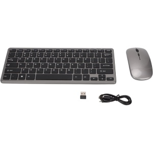 VVHUDA Combinación de Teclado y ratón, batería Recargable inalámbrica de 2,4 G, diseño ergonómico dpi Ajustable silencioso, Juego de Teclado y ratón, para Sistema Windows Small Gift