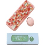 XYLXJ Teclado Computadoras Accesorios 2.4G Teclado Inalámbrico Juego de Ratón USB Oficina Gaming Teclado Y Ratón Rosa Combo Para Portátil Portátil PC De Escritorio - Imagen 1