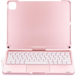 YIWENG Teclado BT Giratorio de 360 Grados para Teclado y ratón inalámbricos Recargables con retroiluminación de 7 Colores para de 10,2/10,5 Pulgadas,Teclado del de Manzana