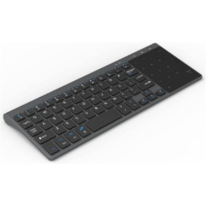 biyan Teclado InaláMbrico Delgado 2.4G con Panel TáCtil NúMero de RatóN Teclado InaláMbrico USB NuméRico para Computadora PortáTil de Escritorio Android