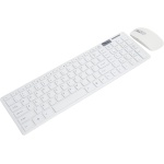 ciciglow Combo De Teclado Y Ratón Inalámbrico, Juego De Teclado Y Ratón De Rango Inalámbrico De 10 Metros De 101 Teclas para iOS, Windows, Android, Ordenador Portátil De Sobremesa(Blanco) - Imagen 1
