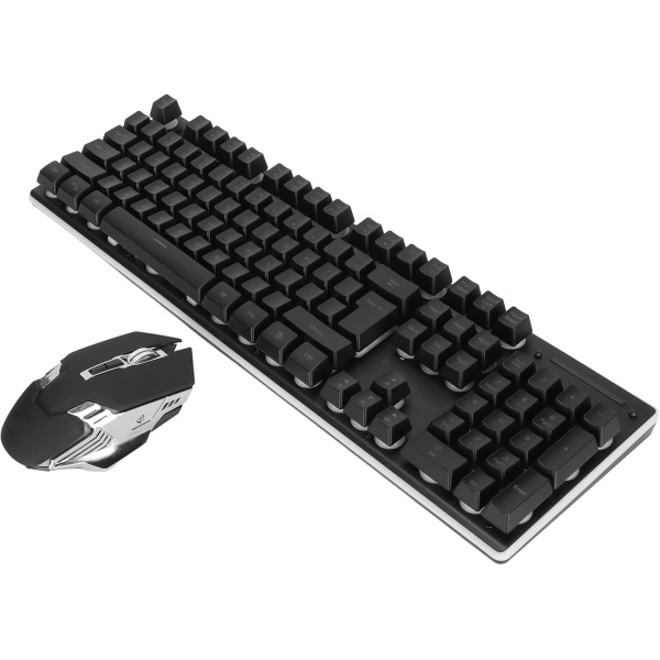 ciciglow Combo de Teclado Mecanico Y Mouse RGB Retroiluminado con