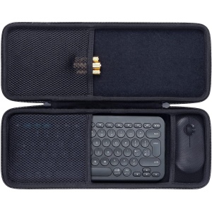co2CREA Duro Viajar Caja Estuche Funda para Logitech K380/Pebble Keys 2 K380s Teclado Inalámbrico y Pebble Mouse 2 M350s /M350 Mouse Combo(no Contiene Juego de Teclado/Mouse)