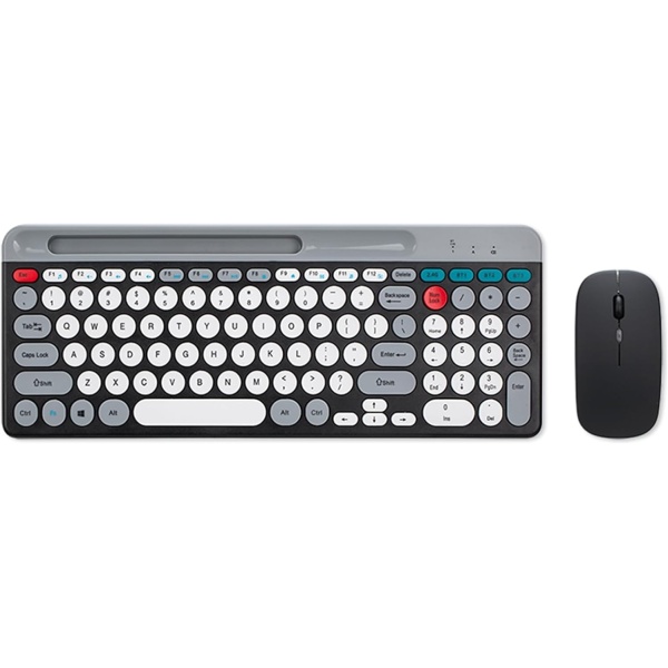 docooler Combo Teclado y Raton Inalambrico Doble Modo Teclado de