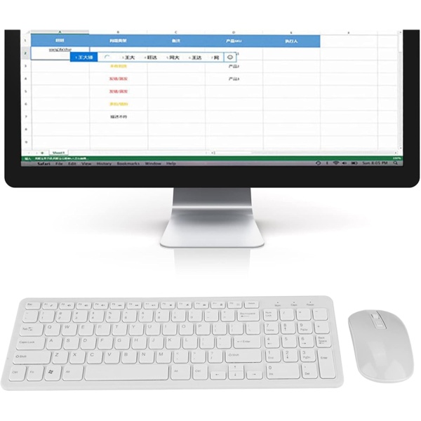 dsheng Equipo Combinado Teclado y Raton Inalambricos del Raton del